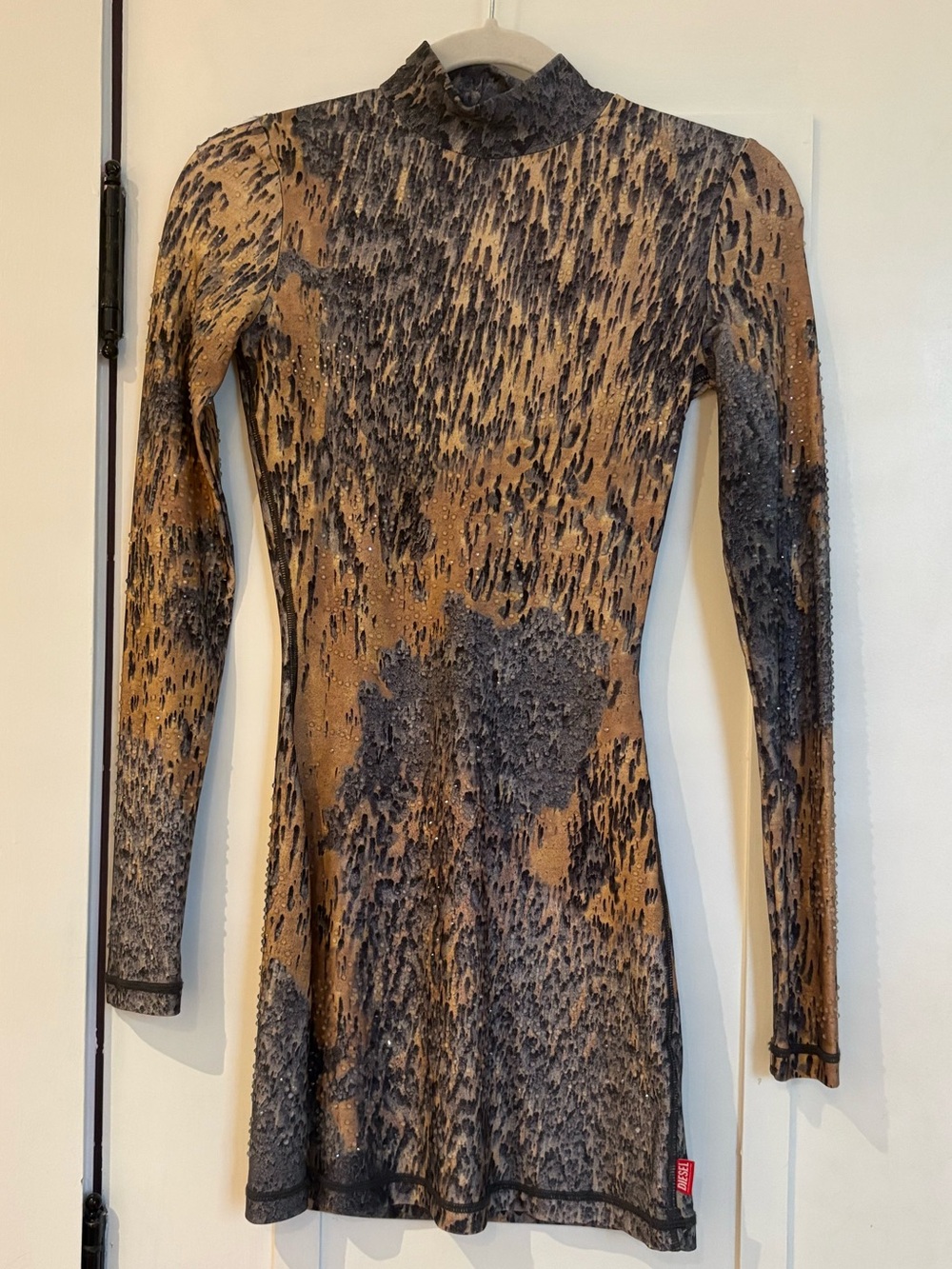 Diesel long sleeve sparkly dress